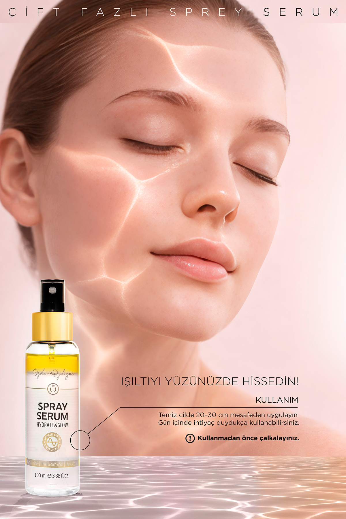 ÖZDEN ÖZDOĞAN Nemlendirici Ve Işıltı Verici Çift Fazlı Sprey Serum 100 ml - Görsel 3