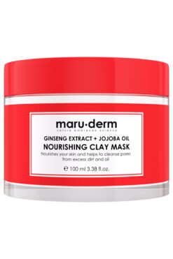 Maru.Derm Kil Maskesi | Ginseng Özü + Jojoba Yağı Besleyici Kil Maskesi 100 ML | Tüm Cilt Tipleri | Vegan