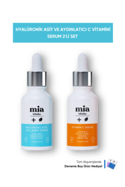 mia klinika Aydınlatıcı C Vitamini Serum Hyalüronik Asit Ve Kolajen Serum İkili Set
