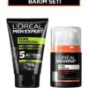 L'Oreal Paris Men Expert Cilt Kusurları Karşıtı Erkek Bakım Seti - Yüz Yıkama Jeli 100ml + Günlük Nemlendirici Krem 50ml