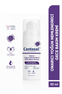 CENTESOL Onarıcı Yoğun Nemlendirici Gece Bakım Kremi Bariyer Güçlendirici Besleyici Tüm Cilt Tipleri 50 ML