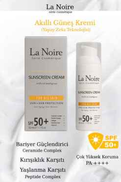 La Noire Akıllı Güneş Kremi Spf50 | Çinko | Yaşlanma-Kırışıklık Karşıtı | Ceramide | Peptide