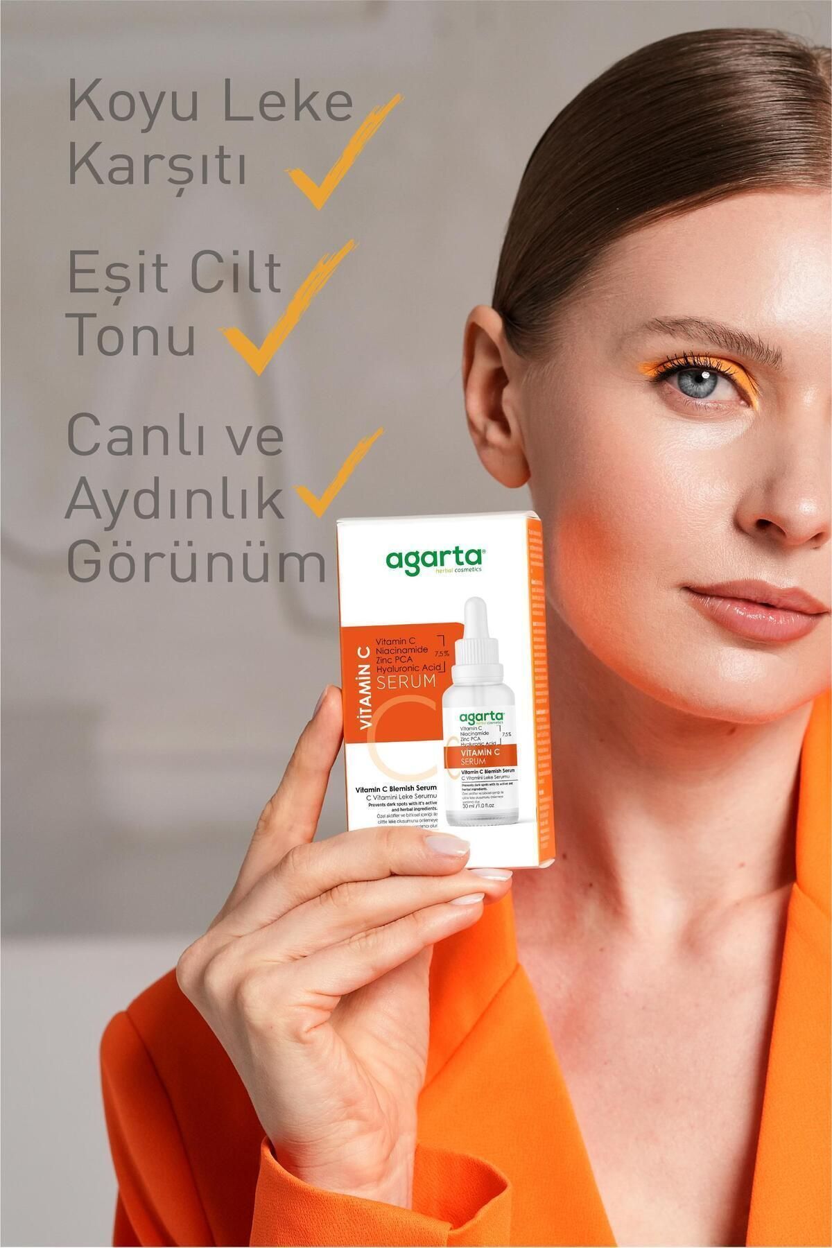 Agarta Süper Aydınlatıcı Ve Ton Eşitleyici C Vitaminli Serum 30 ml (%7,5 VİTAMİN C, NİACİNAMİDE, ZİNC PCA) - Görsel 2