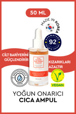 Bibimcos Cica Centella Multi Perfect Ampoule 50ml - Cilt Yatıştırıcı ve Nemlendirici Serum