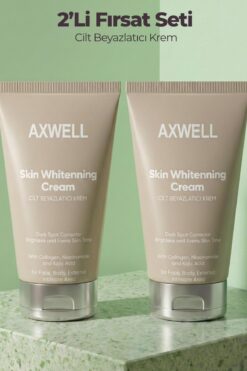 AXWELL 2'li Cilt Beyazlatıcı Aydınlatıcı Glutatyon Leke Karşıtı Krem Kojik Asit 50 ml