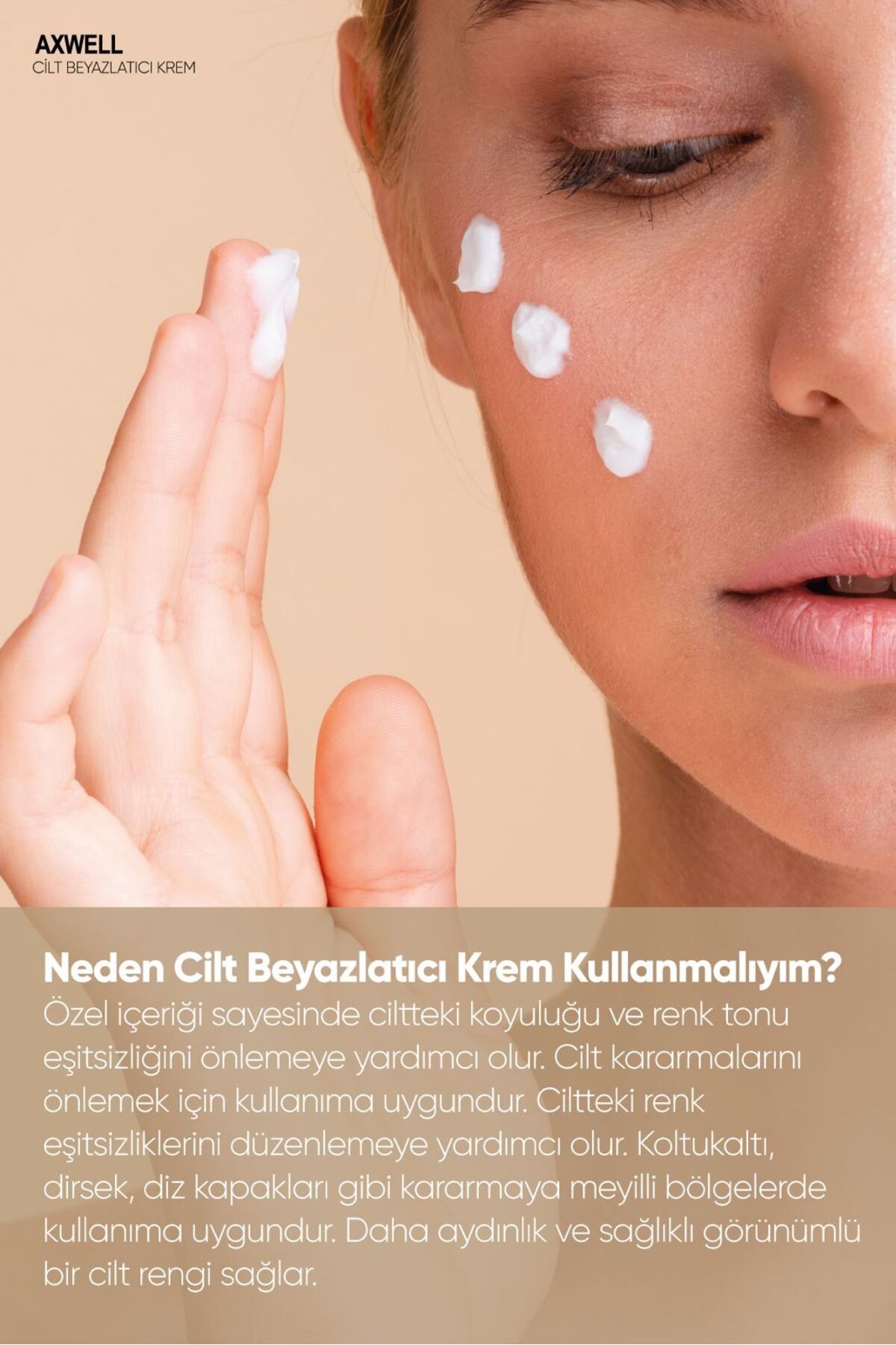 AXWELL 2'li Cilt Beyazlatıcı Aydınlatıcı Glutatyon Leke Karşıtı Krem Kojik Asit 50 ml - Görsel 3