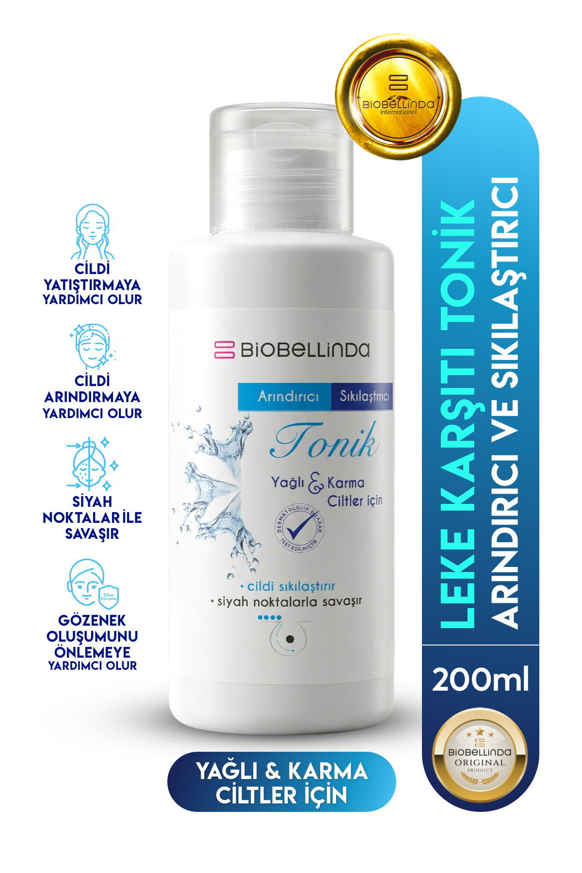 BioBellinda Doğal Temizlik Ve Arındırıcı Sıkılaştırıcı Sağlayan Tonik 200 ml