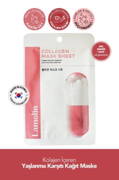 Lamelin Kolajen İçeren Yaşlanma Karşıtı Kağıt Maske Lamelin Collagen Mask