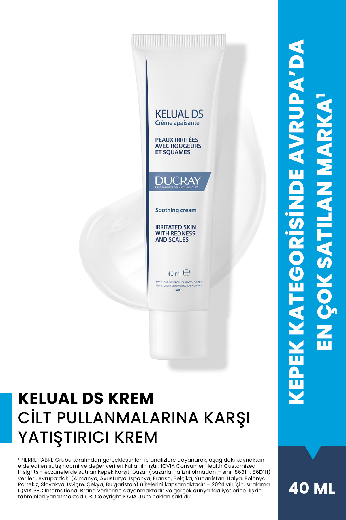 Ducray Kelual DS Cilt Pullanmalarına Karşı Yatıştırıcı Krem 40 ml