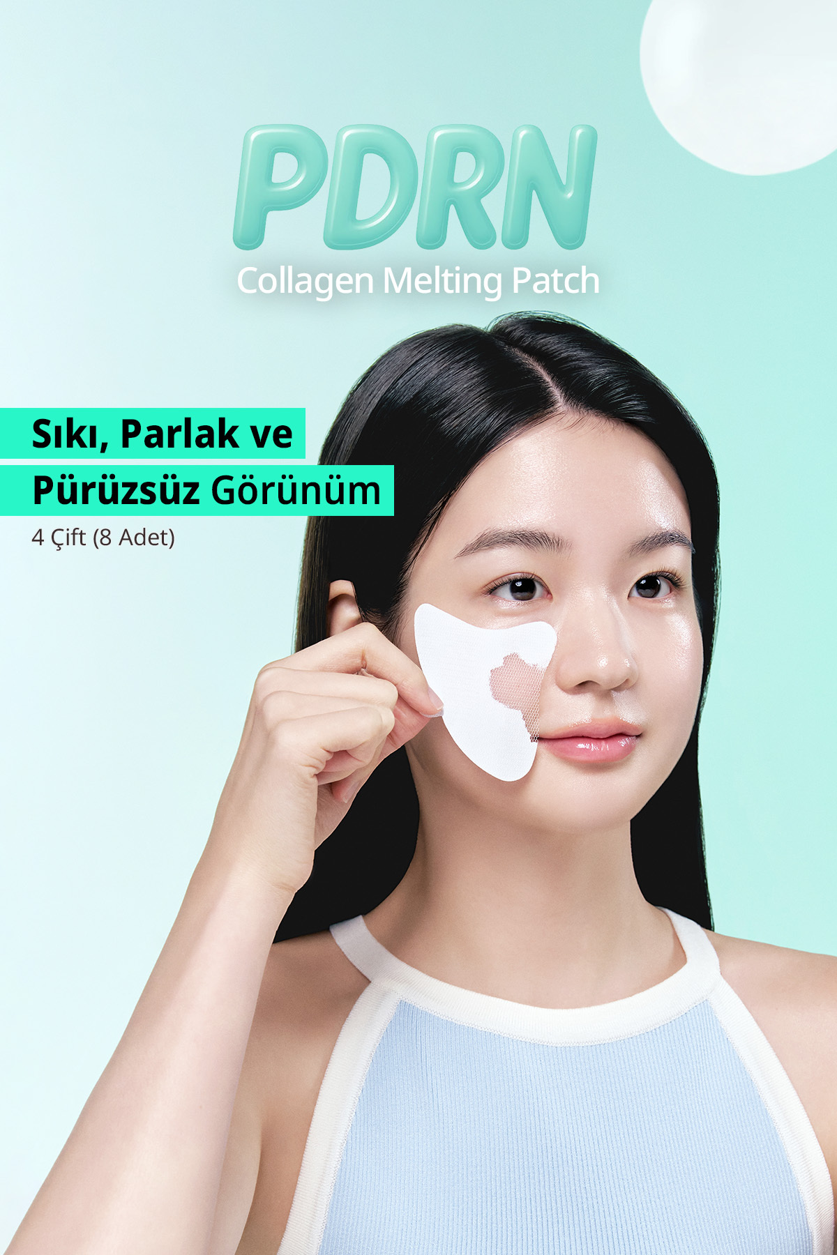 Goodal Cilde Sıkı ve Parlak Görünüm Sunan Eriyen Kolajen Maske Heartleaf PDRN Collagen Melting Patch
