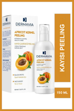 Dermavia Kayısı Çekirdeği Peeling 150ml - Epilasyon Sonrası Batık ve Çilek Bacak Karşıtı Vücut Peelingi