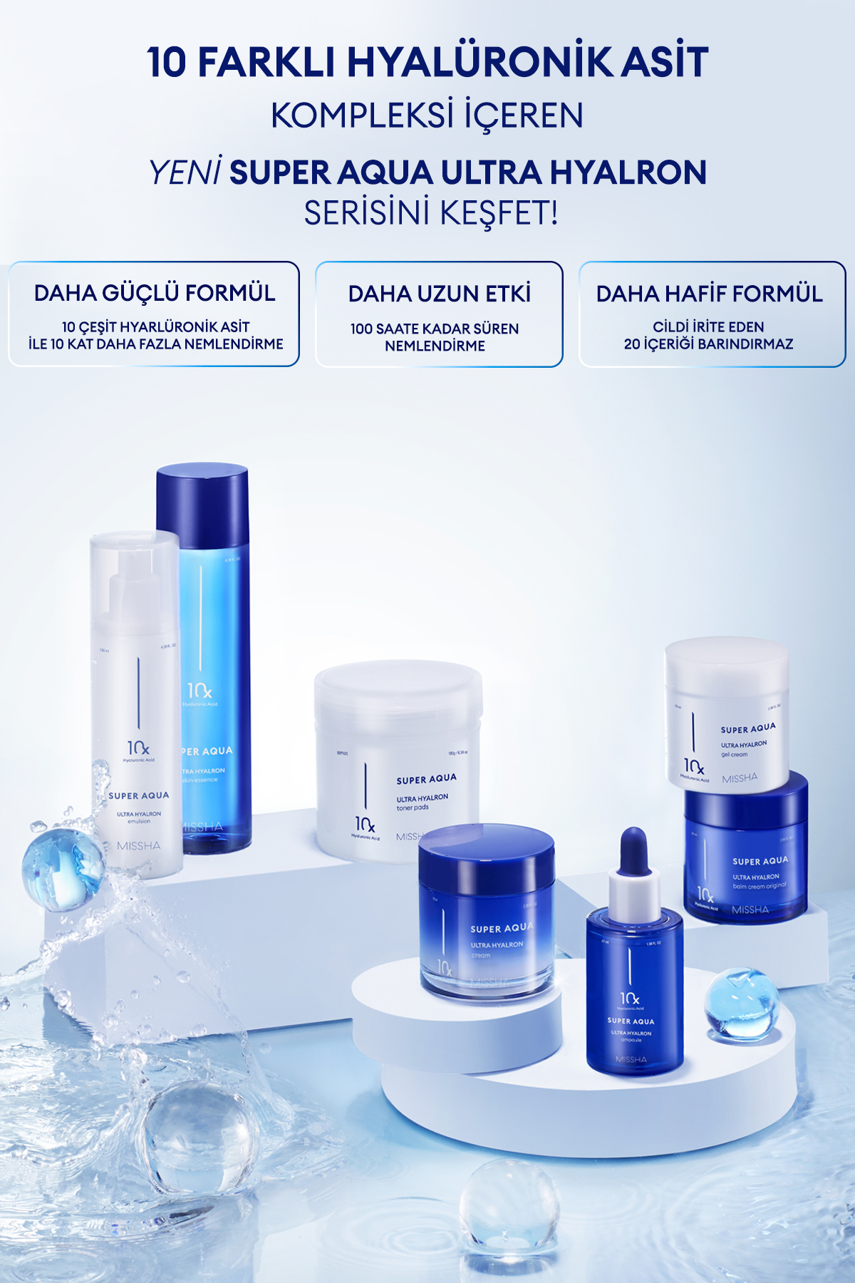 Missha 10 Farklı Hyalüronik Asit İçeren Yoğun Nemlendirici Balm Super Aqua Ultra Hyalron Balm Cream 70ml - Görsel 3