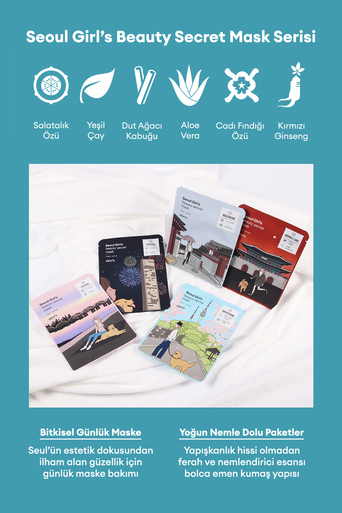Skin79 Bol Esanslı Yoğun Nemlendirici Güzellik Maskesi Seoul Girl’s Beauty Secret Mask – Moisturizin - Görsel 3