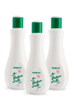 Bebak Acı Badem Makyaj Temizleme ve Nemlendirici Bakım Sütü 215 ml Şişe 3 Adet