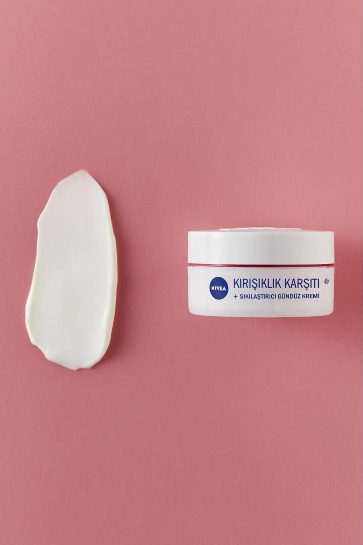 NIVEA 45 Yaşa Özel Kırışıklık Karşıtı Yüz Bakım Kremi 50ml, Sıkılaştırıcı, Kaz Ayağı Kırışıklığı Giderici - Görsel 2