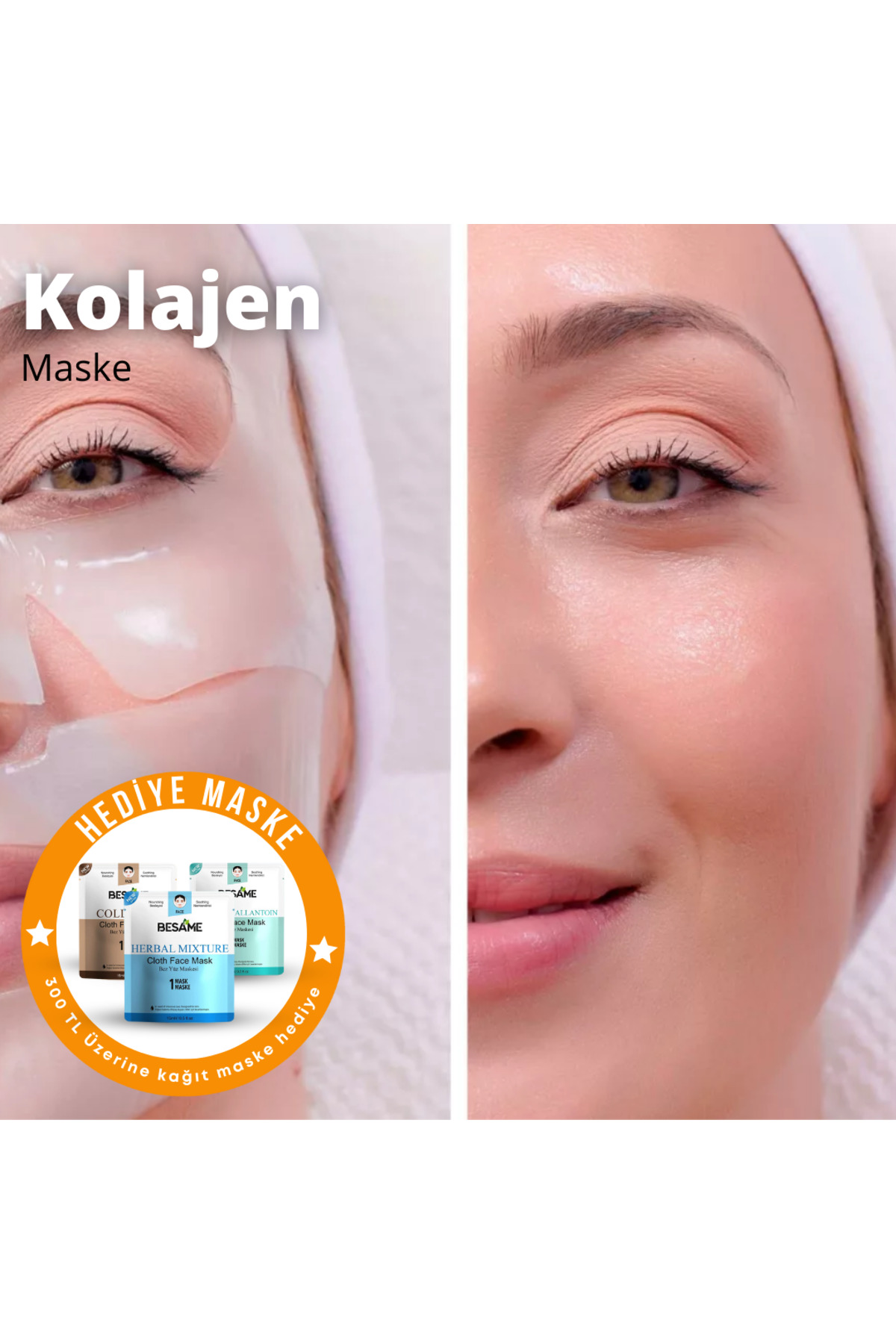 Peluş Dünyam Şeffaflaşan Kore Yüz Maske Yaşlanma Karşıtı Parlaklık Nemlendirme Gözenek Sıkılaştırıcı