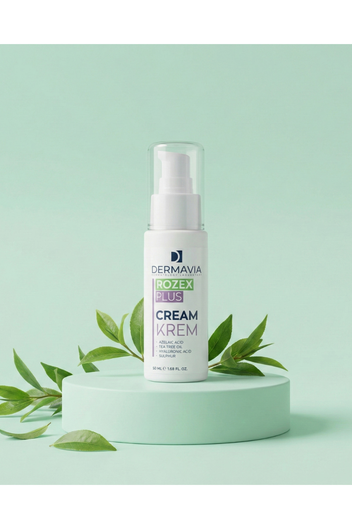 Dermavia Rozex Plus Krem 50 ml Çay Ağacı Yağı, Kükürt, Azelaik & Hyaluronic Asit - Görsel 2