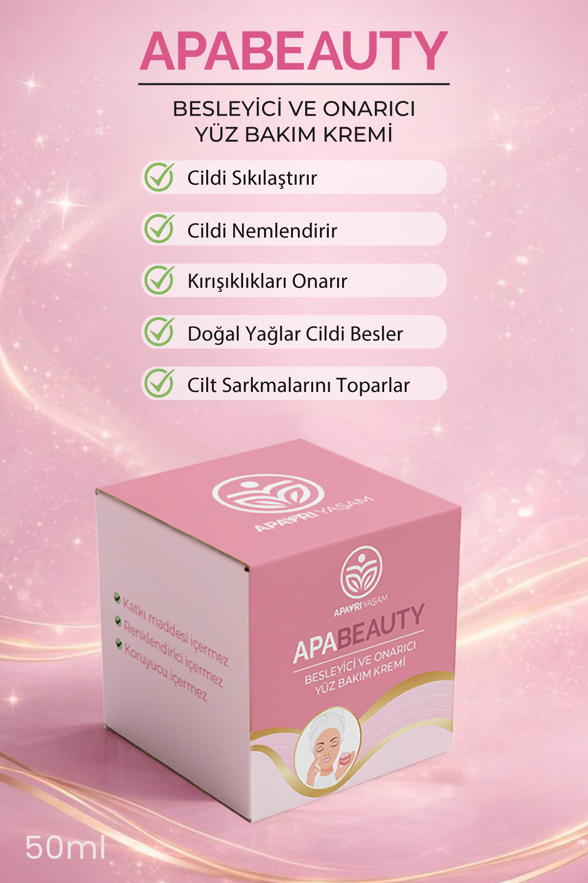 Apayrı Yaşam Apabeauty Besleyici ve Onarıcı Yüz Bakım Kremi 50 ml