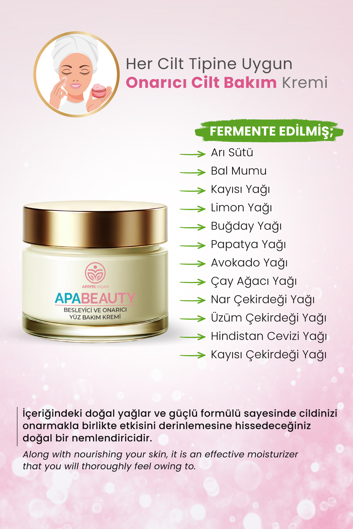 Apayrı Yaşam Apabeauty Besleyici ve Onarıcı Yüz Bakım Kremi 50 ml - Görsel 2