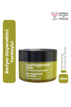 Cosmogenesis Labs Ginseng Krem Maske 50ml - %10 Ginseng İçeren Durulanan Yenileyici Bariyer Güçlendirici Onarıcı Vegan