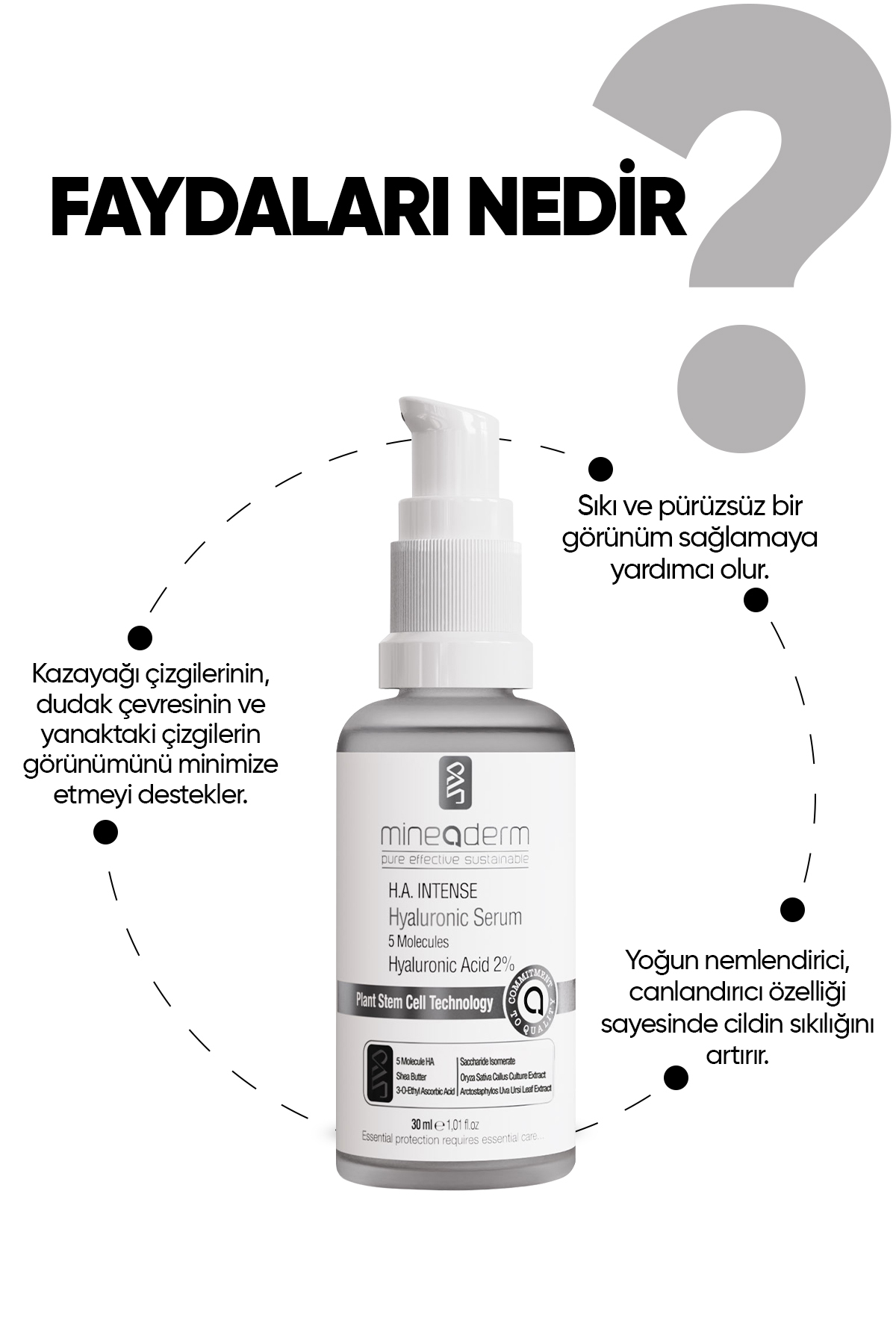 mineaderm Intense Hyaluronic Serum Yoğun Nemlendirici Hyaluronic Serum - Görsel 2