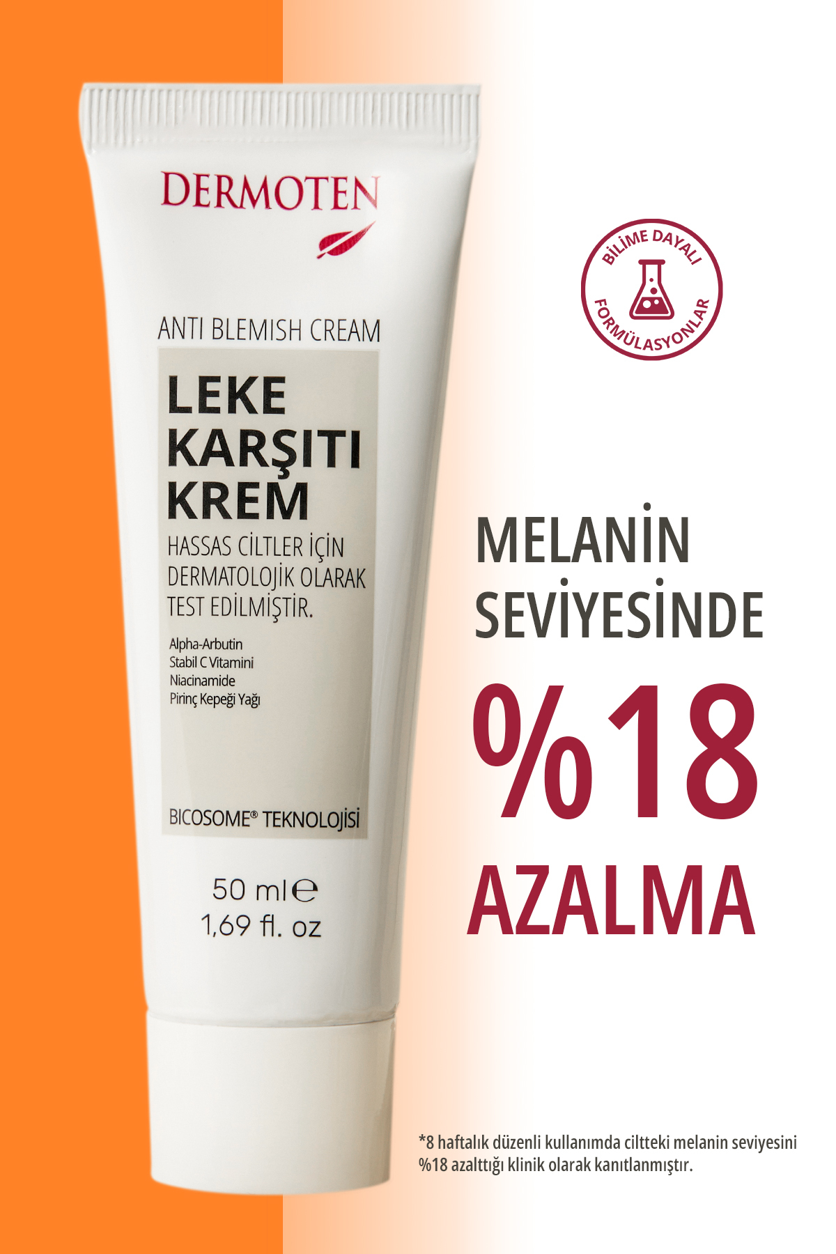 Dermoten Cilt Beyazlatıcı, Aydınlatıcı Leke Karşıtı Bakım Kremi - bicosome - Görsel 2