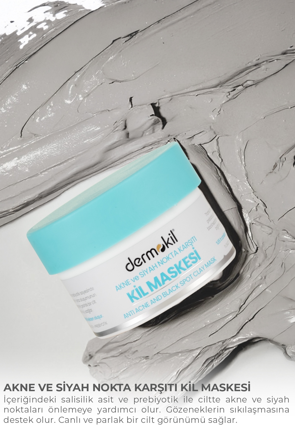 Dermokil Akne Ve Siyah Nokta Karşıtı Kil Maskesi 50 ml - Görsel 3