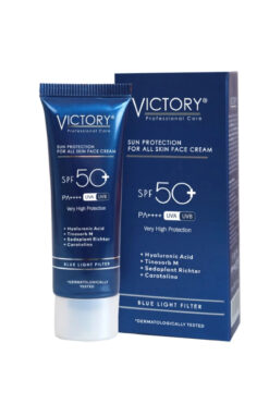 Victory SPF50+ Yüz Güneş Kremi Tüm Cilt için Su Bazlı Mavi Işık Filtreli 50 ML
