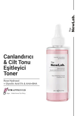 The NewLab Aydınlatıcı, Cilt Tonu Eşitleyici Ve Gözenek Sıkılaştırıcı Toner (GLYCOLİC ACİD 5% AHA BHA) 250 ml