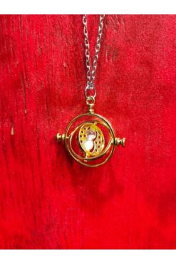FG KONNİCHİWA Harry Potter Hermione Time Turner Glas Necklace Kolye Oyuncaklar Anahtarlık Küpe Zaman Değiştirici