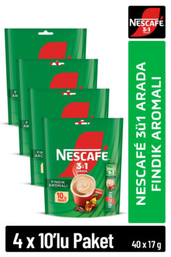Nescafe 3ü1 Arada Fındık Aromalı Çözünebilir Kahve 17g 10'lu Paket 10X4
