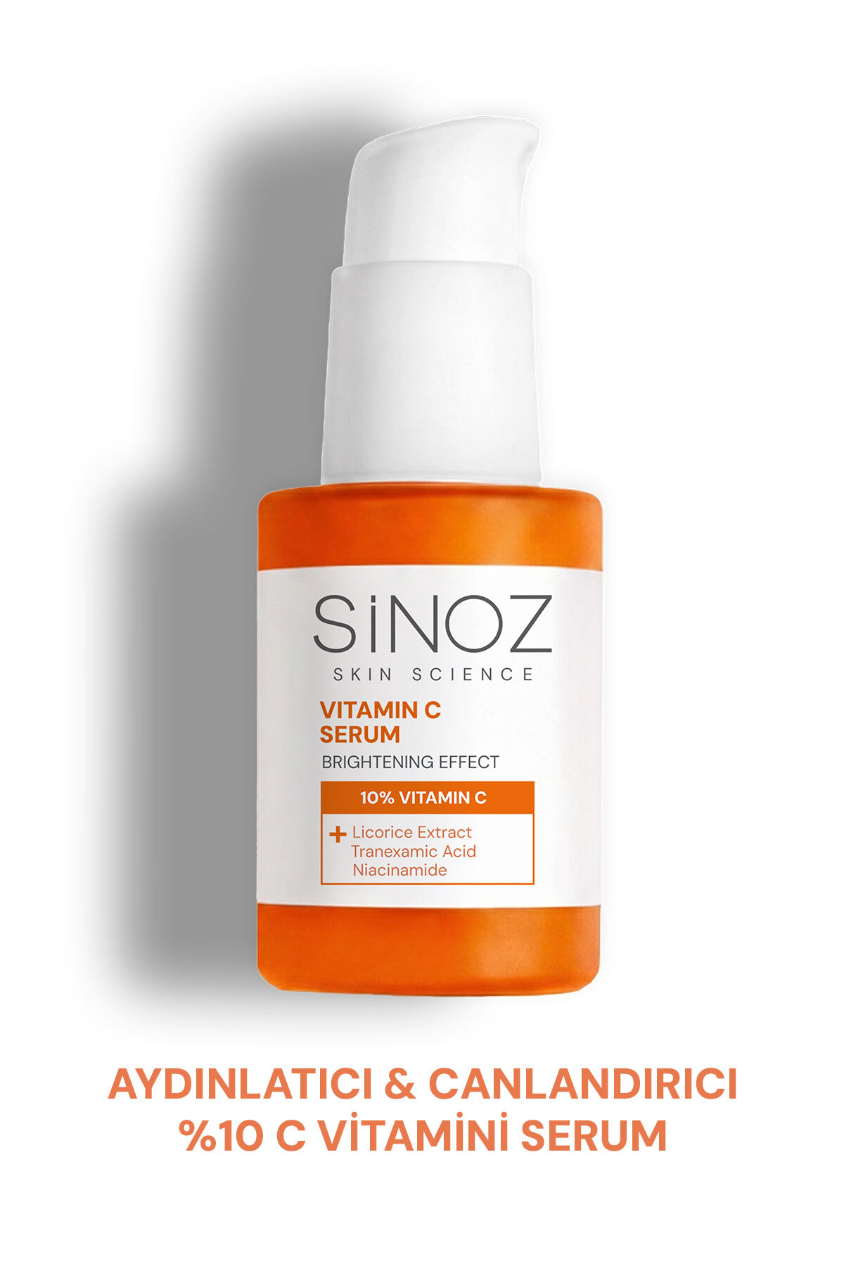 SİNOZ Aydınlatıcı Canlandırıcı %10 C Vitamini Yüz Serumu 30 ml
