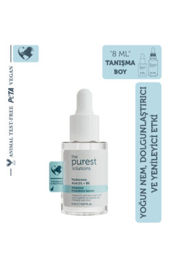 The Purest Solutions Tanışma Boy Yoğun Nemlendirme Ve Dolgun Görünüm Etkili Hyalüronik Asit Cilt Bakım Serumu 8 ml