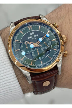 Hislon Orijinal Deri Kordon Su Geçirmez Erkek Kol Saati ILKMS101R-15KR