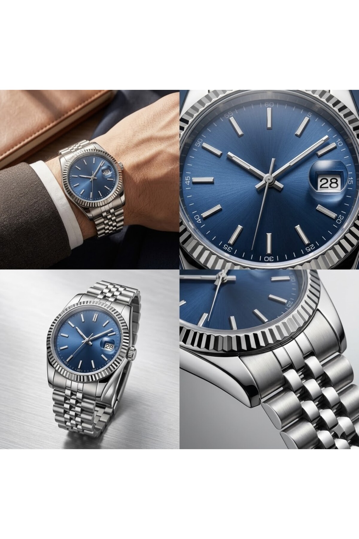 Leerybee Premium Takvimli Elit Erkek Kol Saati KN-11 Arkadaşa Abiye Sevgiliye Hediye - Görsel 2