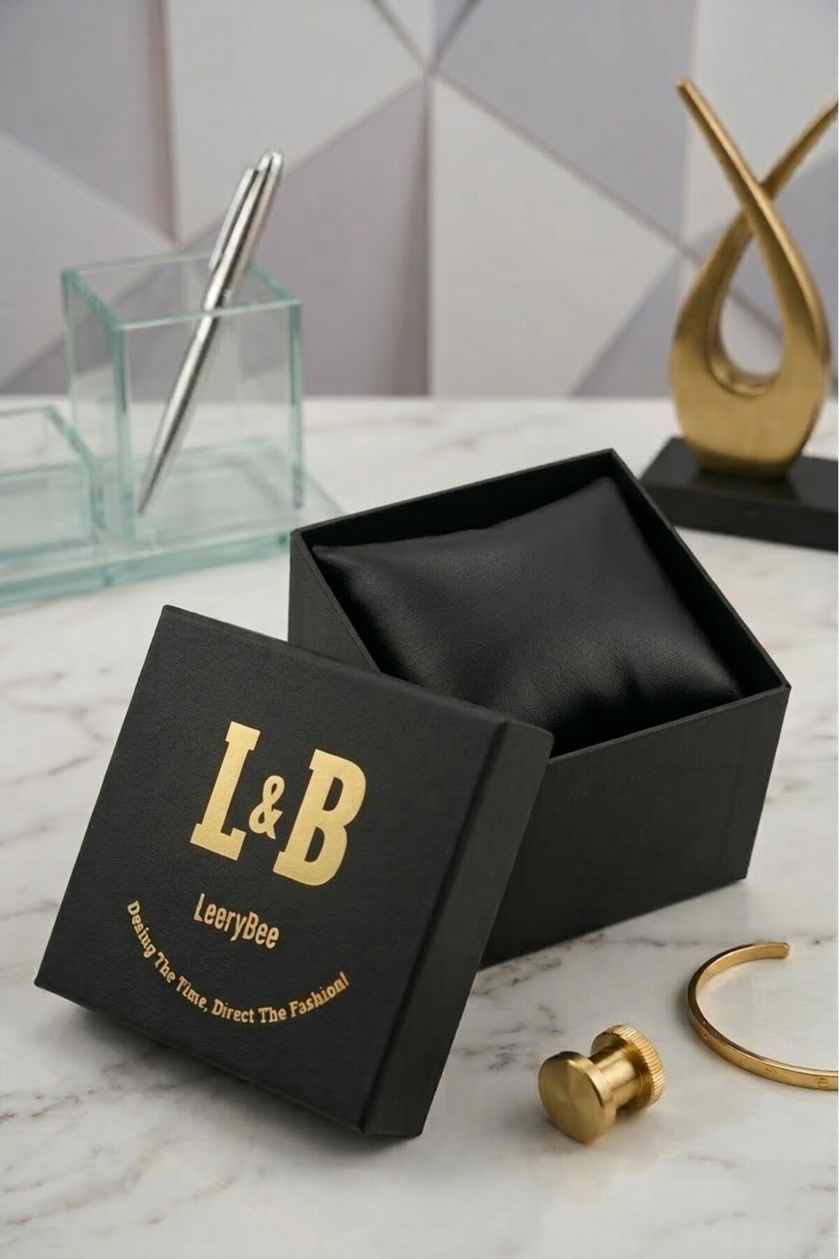 Leerybee Premium Takvimli Elit Erkek Kol Saati KN-11 Arkadaşa Abiye Sevgiliye Hediye - Görsel 3