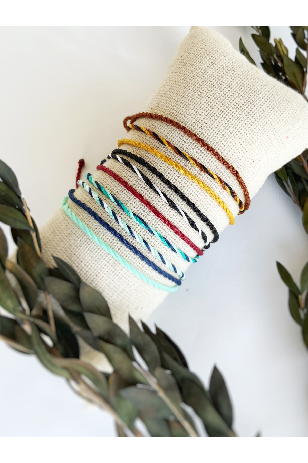 Atölye Merdiven 10lu Unisex Makrome Ayarlı Kombin İp Bileklik Seti Hediyelik Arkadaş Çift Bilekliği - Görsel 3