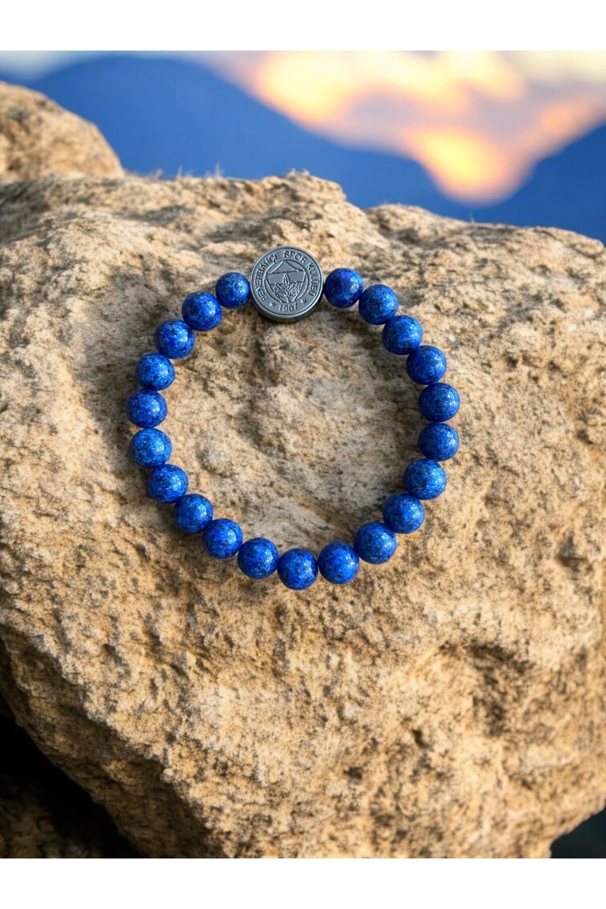 Fenerbahçe Fb Lapis (8mm) Doğaltaş Bileklik - Görsel 3