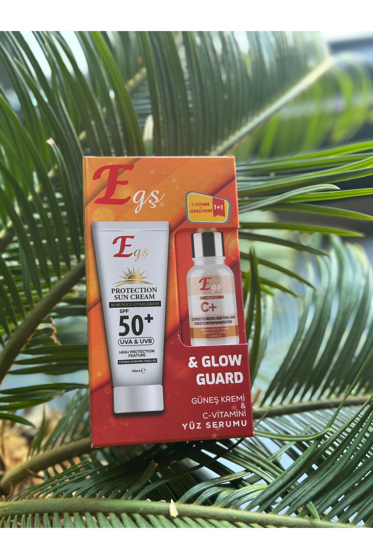 Egş DERMA delete Egş GÜNEŞ KREMİ + C VİTAMİNLİ SERUM %4 HEDİYE - Görsel 3