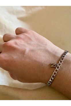 bijoux uniques N Harfli Kararmaz 316l Çelik Bileklik