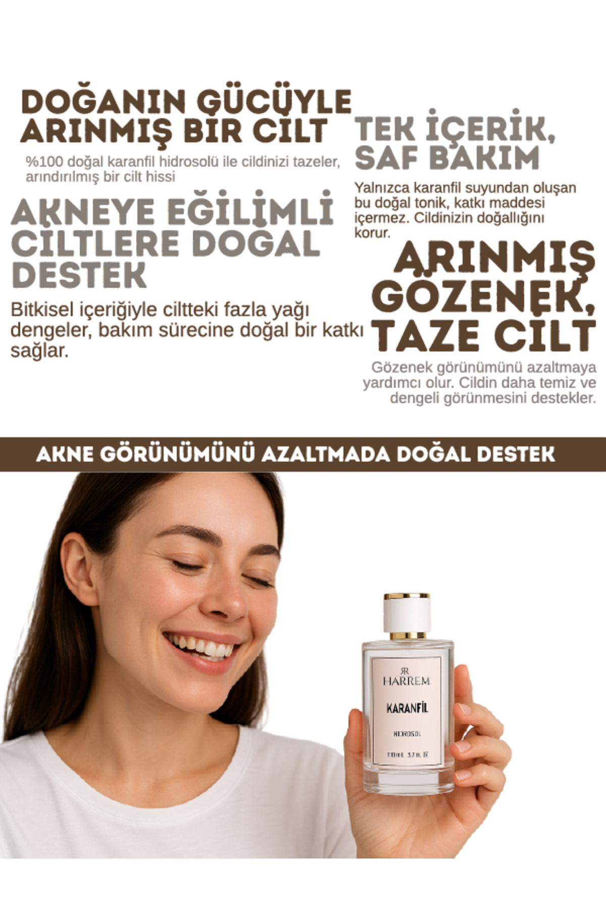 Harrem Karanfil Suyu Akne Ve Siyah Nokta Karşıtı Tonik - Görsel 3