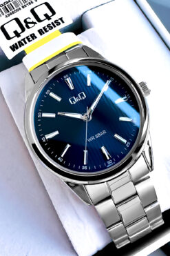 Q&Q Orijinal Quartz Erkek Kol Saati Gümüş Renk Çelik Kordon 5 ATM Su Geçirmez - QQE2001C6
