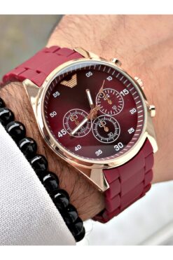 Tisaati Premium Tasarım Silikon Kordon Exclusive Serisi Metal Kasa Erkek Kol Saati-Bileklik Hediyeli