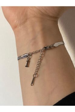 bijoux uniques İ Harfli 316l Çelik Italyan Bileklik Kararmaz