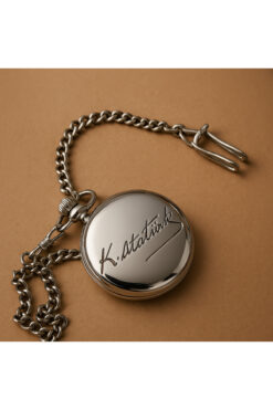 G Sport POLO Atatürk Imzalı Gümüş Köstekli Cep Saat