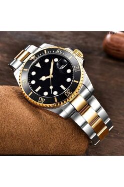 İSTLİV Erkek Rolex Modeli Gümüş- Gold Rengi Kol Saati