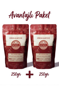 Süzül Kahve ve Baharat Süzül Dibek Kahvesi 2x250 gr | Avantajlı Paket – Geleneksel Taş Dibek Öğütme