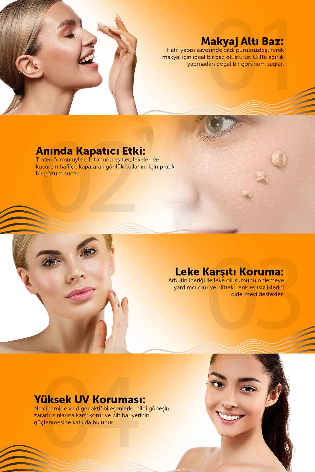 VULLY Leke Karşıtı - Cilt Tonu Eşitleyici Renkli Kapatıcı Etkili Yüksek Koruyucu Spf+50 Güneş Kremi 50 Ml - Görsel 3