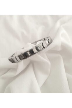 bijoux uniques Çelik M Harfli İtalyan Bileklik