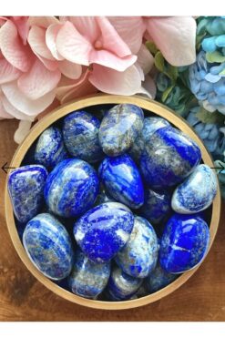 Mystic Energy 1 Adet Cüzdan Boy Tamburlanmış Doğal Lapis Lazuli Taşı |hediyelik Doğaltaş | Hediyelik Doğaltaş